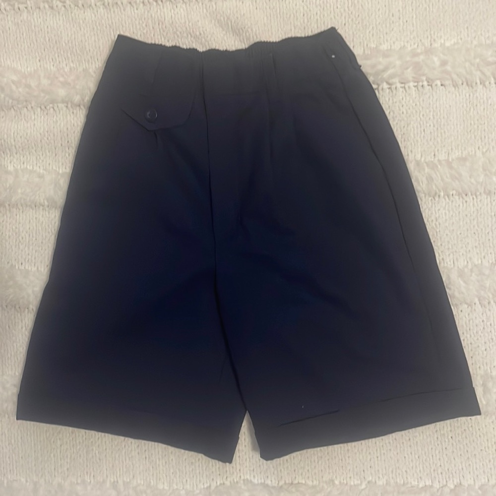 School apparel shorts navy blue uniform wrinkle free girls size 12 slim